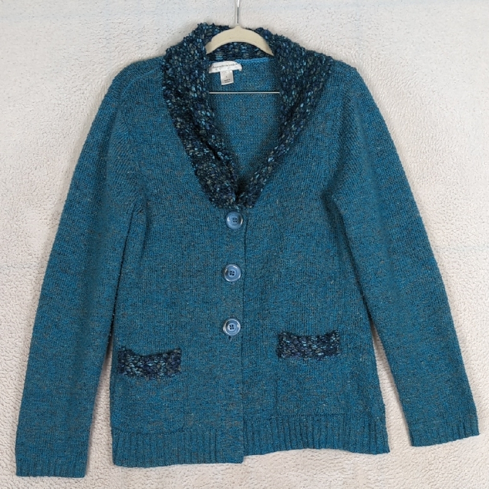 Christopher & Banks Women's‎ Blue Knit Grandmacore Cardigan Size L